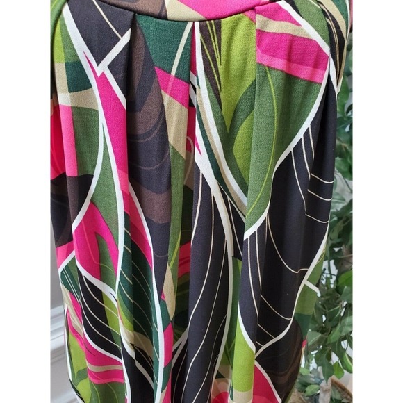 BCX Women's Multicolor Polyester Scoop Neck Sleeveless Knee Length Dress Size L - Picture 3 of 11